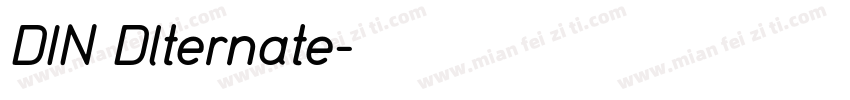 DIN Dlternate字体转换